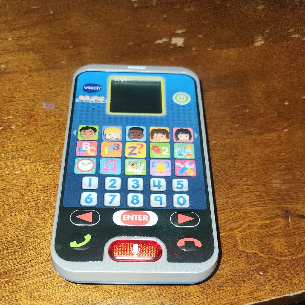 Kids Learning Phone Toy - Blue and Gray